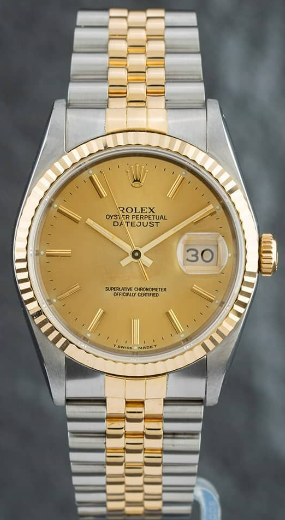 image of a steel and yellow Rolex watch